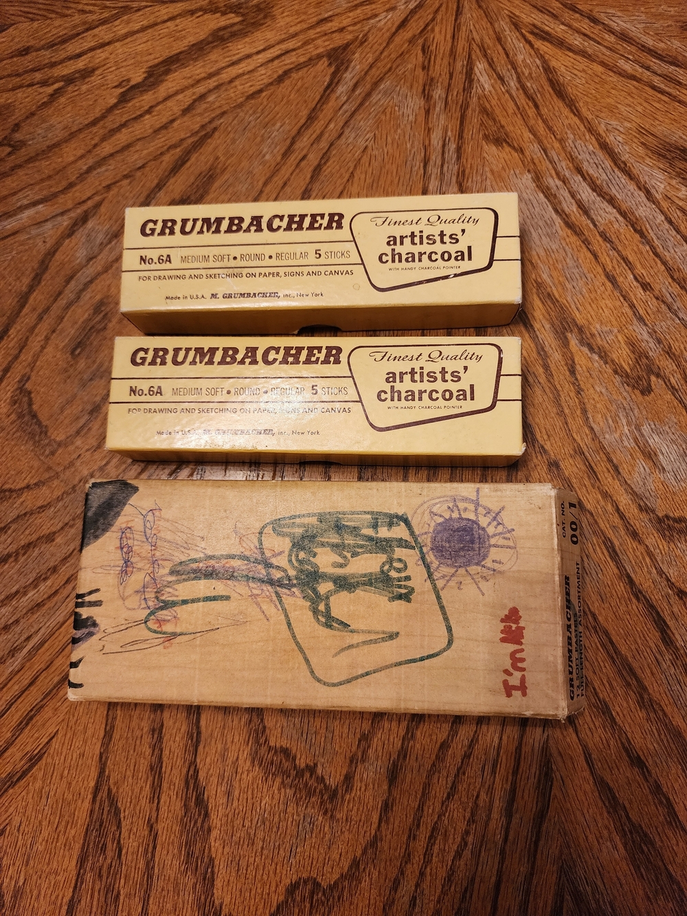 Vintage Geumbacher Artists' Charcoal & Color No.6A Medium Soft -